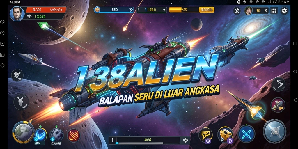 Tampilan balapan seru dalam 138ALIEN dengan grafis luar angkasa yang menakjubkan.
