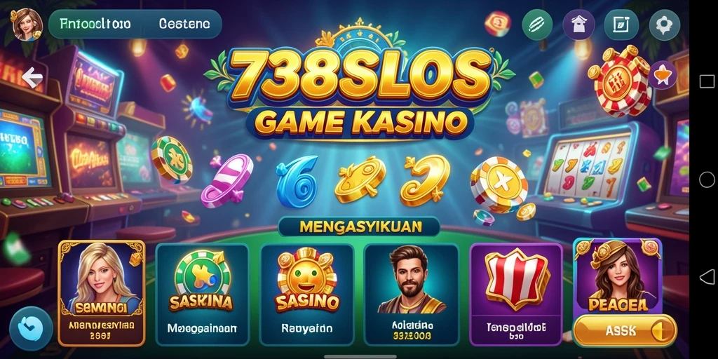 Tampilan gameplay mengasyikkan dari 738SLOTS dengan mesin slot yang menarik.