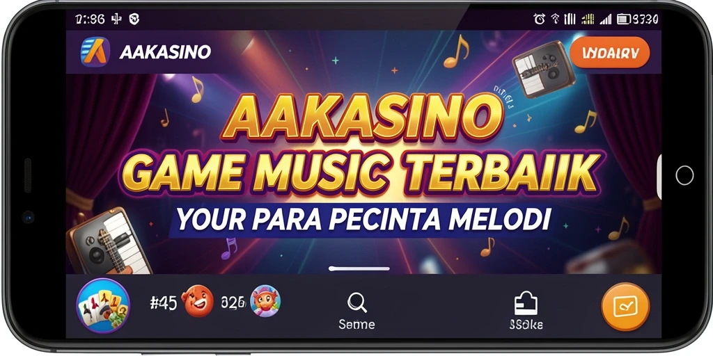 Screenshot AAKASINO menampilkan antarmuka menarik dan gameplay musik yang seru.