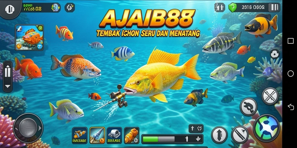Tampilan gameplay Tembak Ikan yang mengasyikkan di AJAIB88.