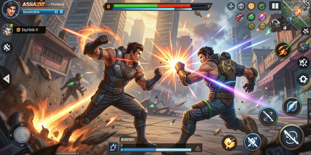 Gameplay dinamis ASIA200 dengan pertarungan seru dan visual memukau.