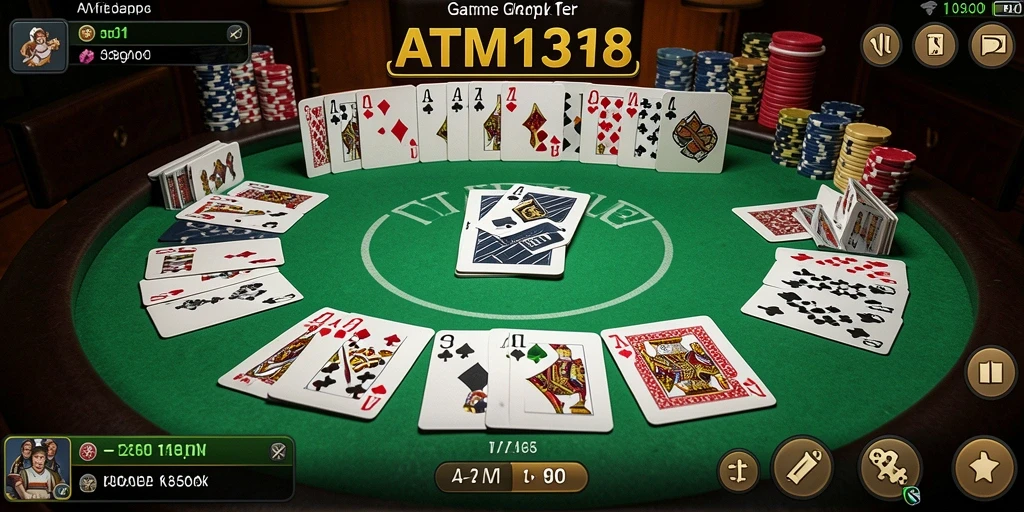 Screenshot gameplay ATM138 menunjukkan keseruan bermain Gaple.