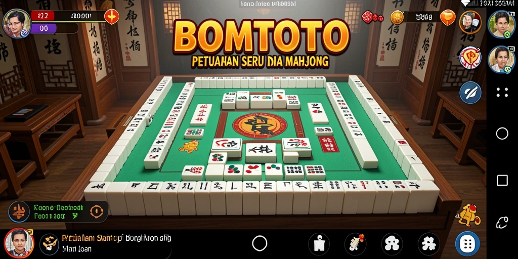 Screenshot utama BOMTOTO menampilkan gameplay Mahjong yang seru.