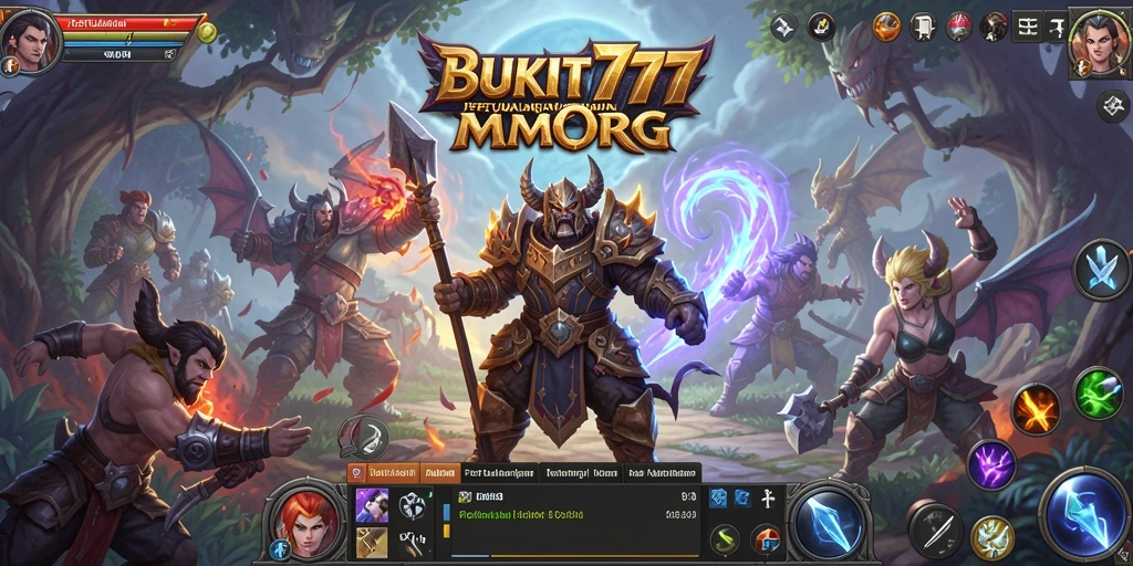 Screenshot gameplay BUKIT777 menunjukkan aksi seru dalam pertempuran MMORPG.
