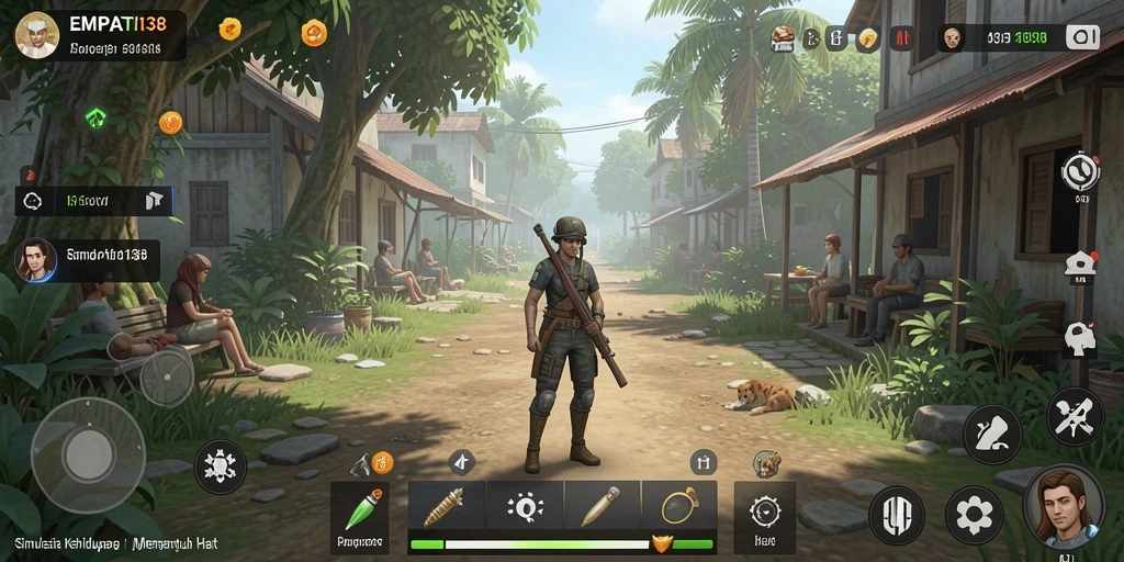 Tampilan gameplay <strong>EMPATI138</strong> yang penuh emosi dan interaksi karakter.