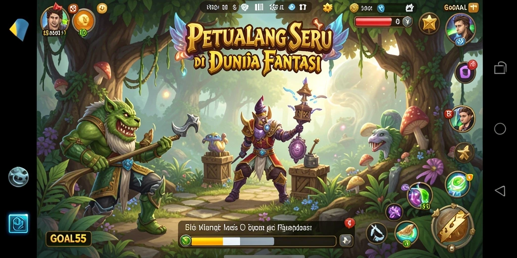 Gameplay seru di dunia petualangan GOAL55.