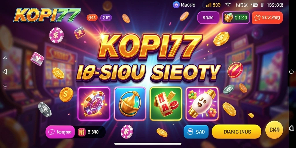 Tampilan gameplay KOPI77 yang mengasyikkan dengan tema slot yang beragam.