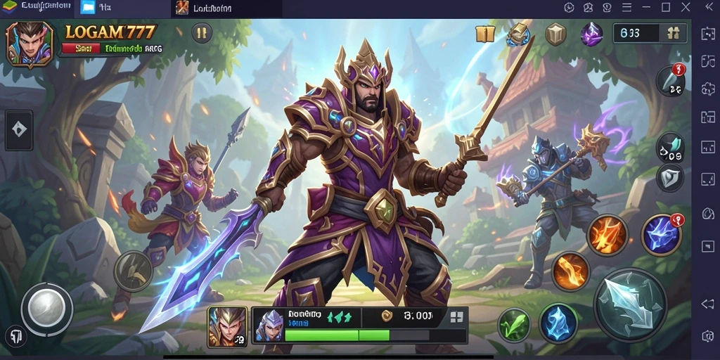 Tampilan gameplay seru LOGAM777 dengan aksi pertempuran menegangkan.