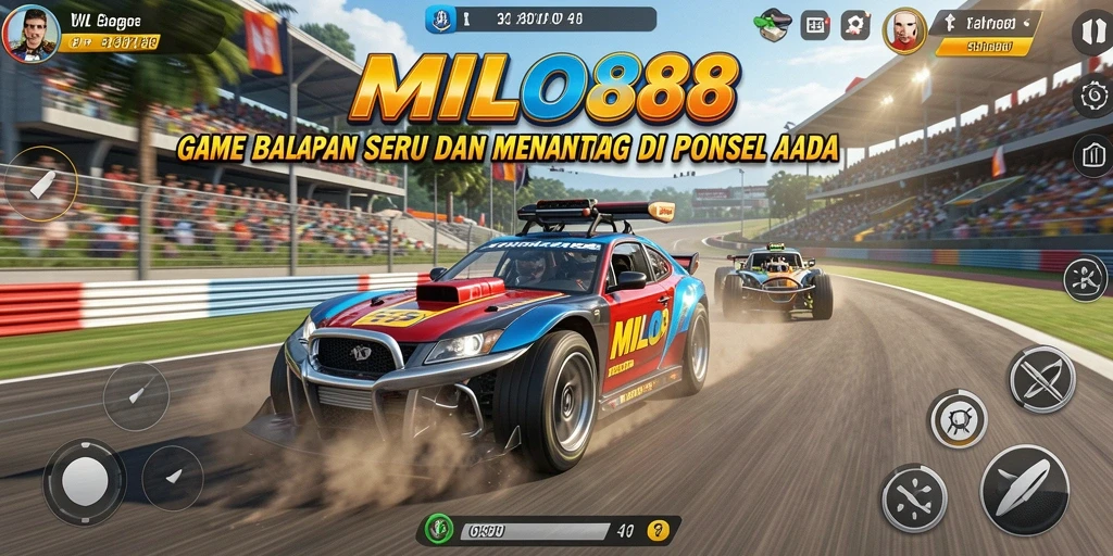 Tampilkan gameplay seru dan adrenalin dalam balapan di MILO88.