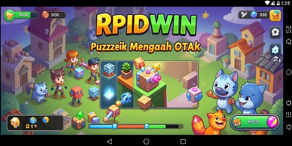 Tangkapan layar gameplay RPIDWIN yang menampilkan teka-teki menarik.