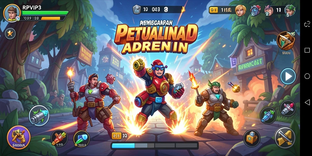 Tampilan gameplay seru dan penuh aksi RPVIP3.