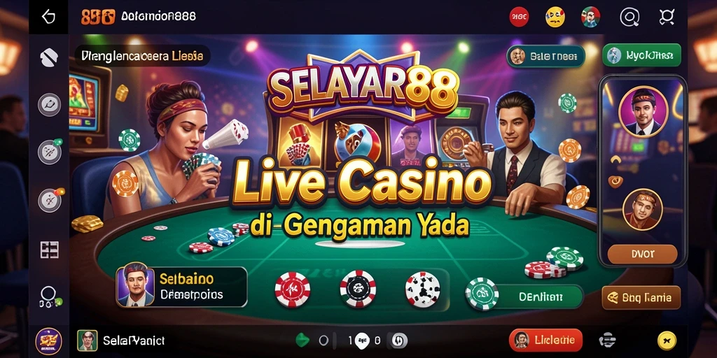 Gameplay SEAYAR88 menampilkan dealer langsung dan suasana kasino yang nyata.
