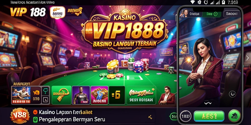 Tampilan gameplay seru dari aplikasi Live Casino VIP188.
