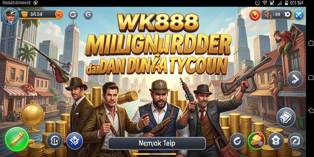 Tampilan gameplay seru di WK888 saat membangun empire bisnis.