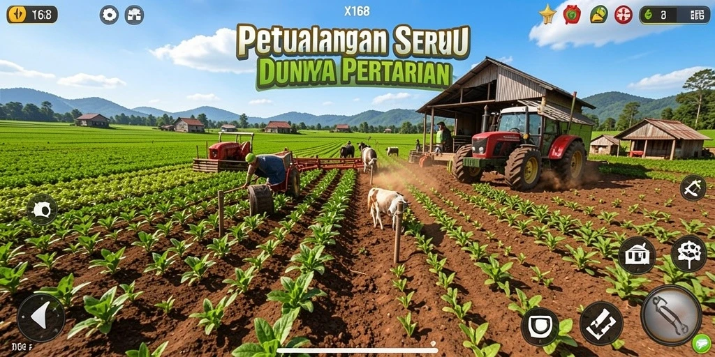 Gameplay seru dengan bertani dan beternak di X168.
